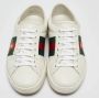 Gucci Vintage Pre-owned Leather sneakers White Heren - Thumbnail 3