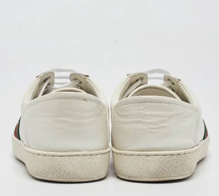 Gucci Vintage Pre-owned Leather sneakers White Heren