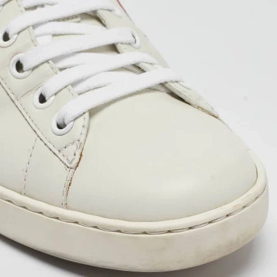 Gucci Vintage Pre-owned Leather sneakers White Heren