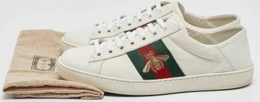 Gucci Vintage Pre-owned Leather sneakers White Heren
