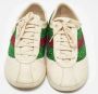 Gucci Vintage Pre-owned Leather sneakers White Heren - Thumbnail 3