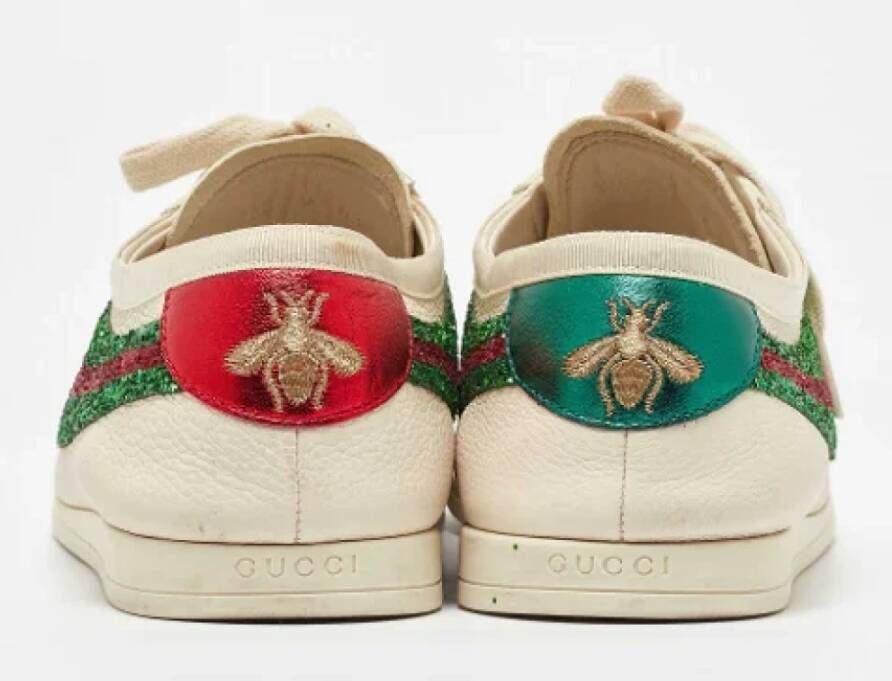 Gucci Vintage Pre-owned Leather sneakers White Heren