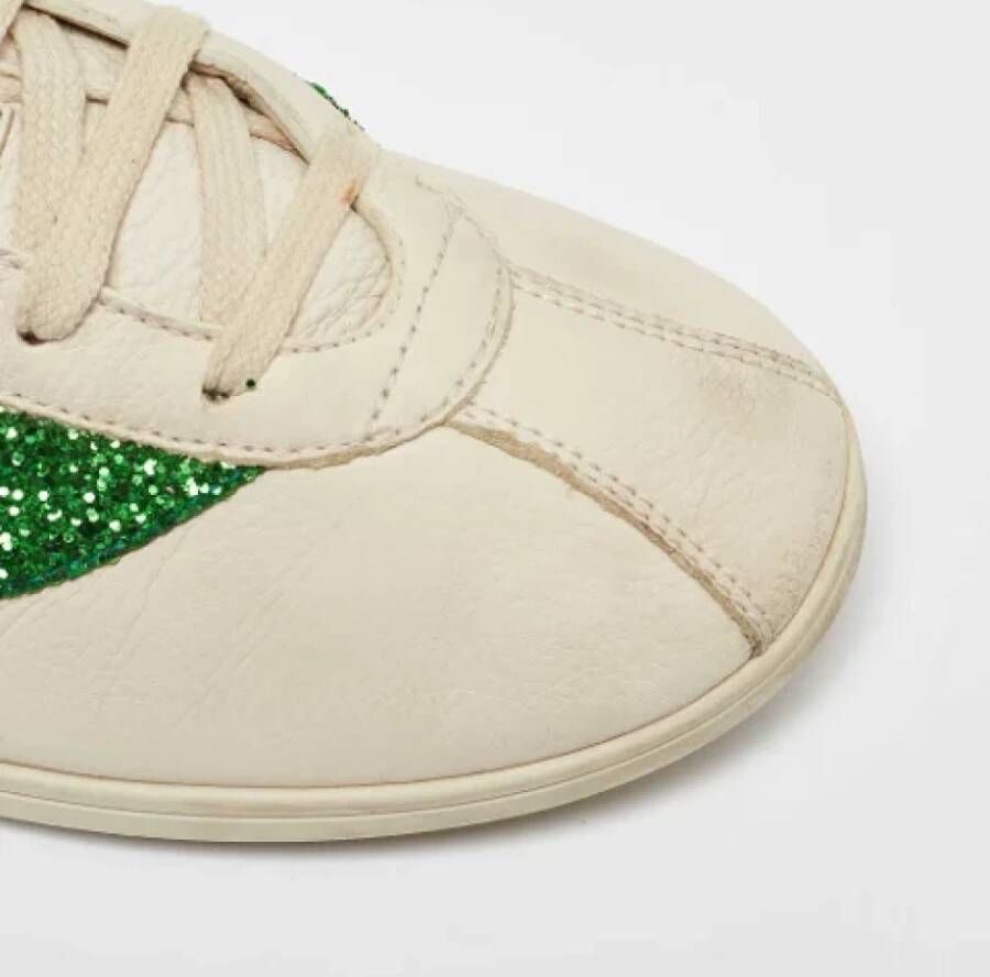 Gucci Vintage Pre-owned Leather sneakers White Heren