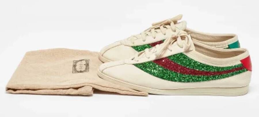 Gucci Vintage Pre-owned Leather sneakers White Heren