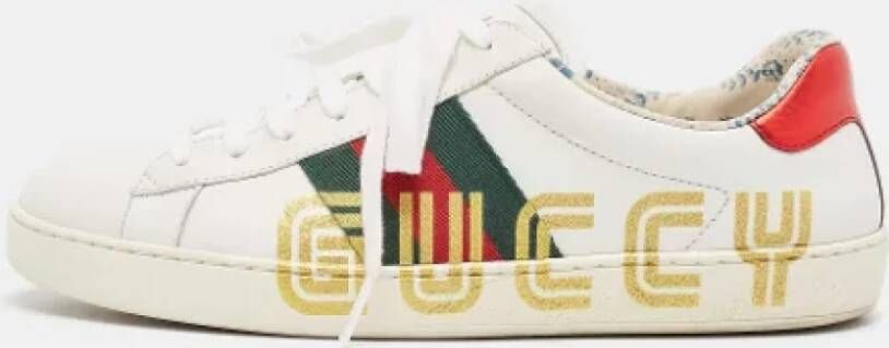 Gucci Vintage Pre-owned Leather sneakers White Heren