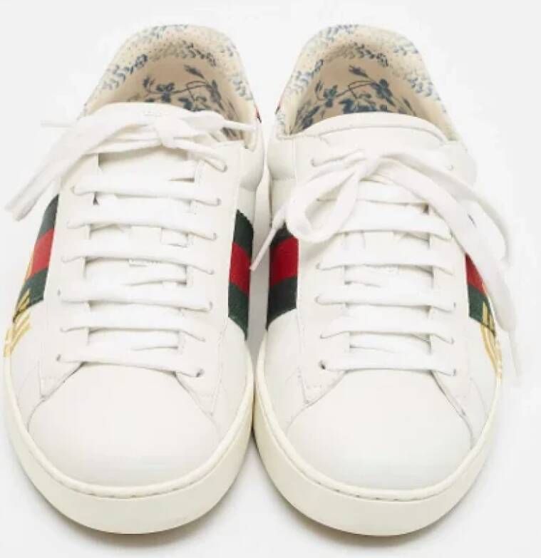 Gucci Vintage Pre-owned Leather sneakers White Heren