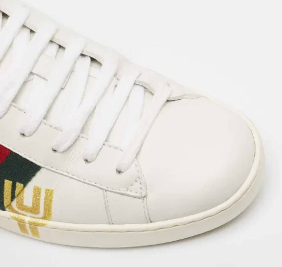 Gucci Vintage Pre-owned Leather sneakers White Heren