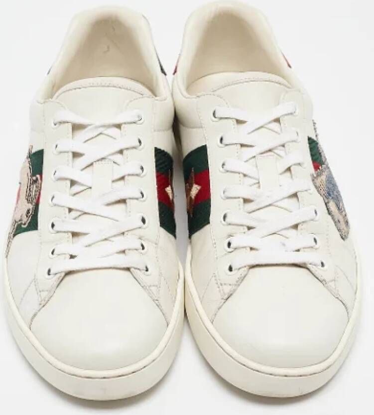 Gucci Vintage Pre-owned Leather sneakers White Heren