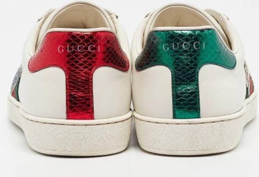 Gucci Vintage Pre-owned Leather sneakers White Heren