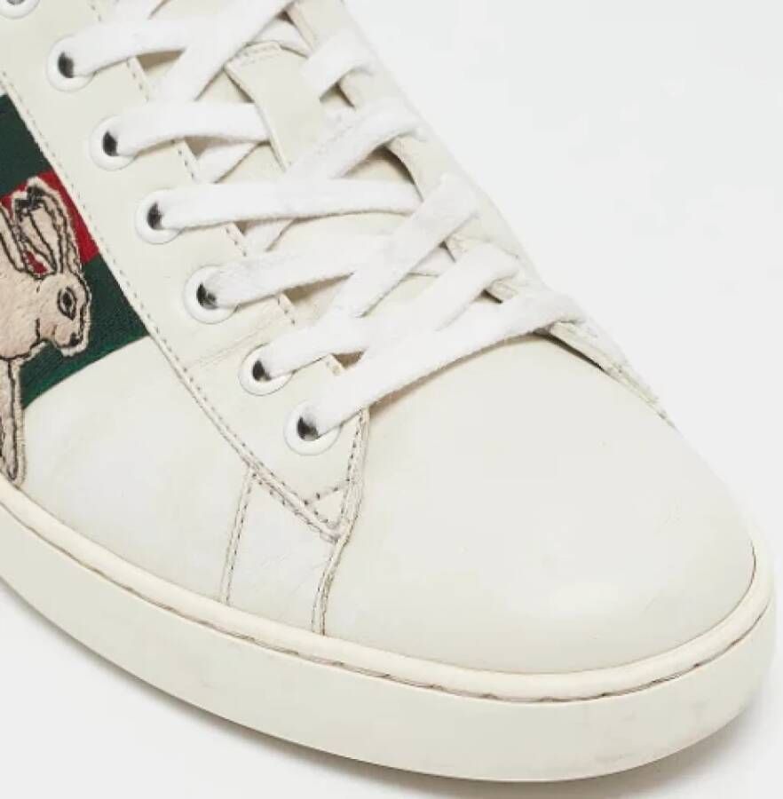Gucci Vintage Pre-owned Leather sneakers White Heren