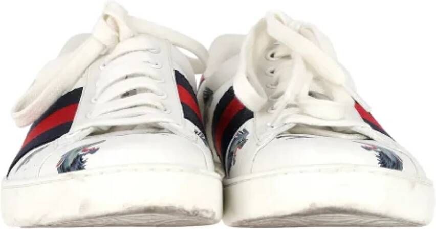 Gucci Vintage Pre-owned Leather sneakers White Heren
