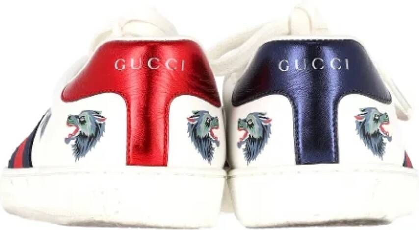 Gucci Vintage Pre-owned Leather sneakers White Heren