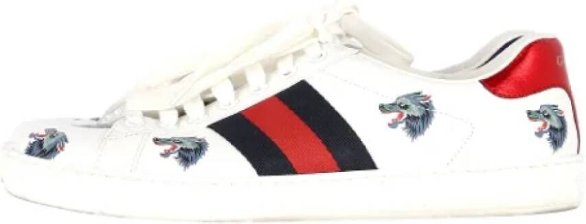 Gucci Vintage Pre-owned Leather sneakers White Heren