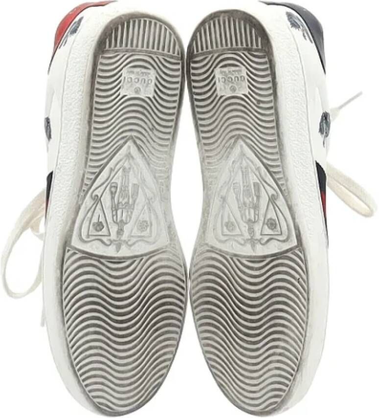Gucci Vintage Pre-owned Leather sneakers White Heren