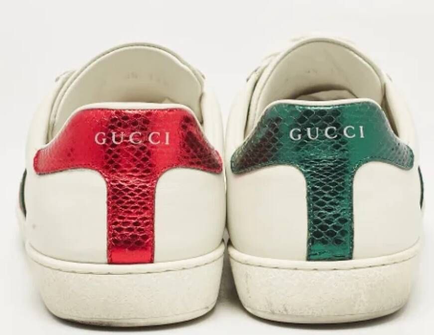 Gucci Vintage Pre-owned Leather sneakers White Heren