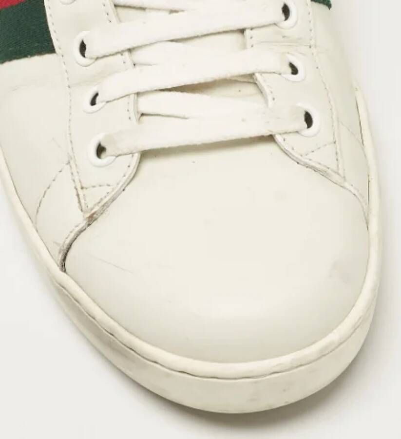 Gucci Vintage Pre-owned Leather sneakers White Heren