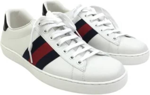 Gucci Vintage Pre-owned Leather sneakers White Heren