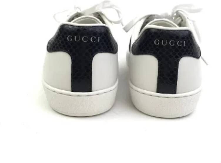Gucci Vintage Pre-owned Leather sneakers White Heren