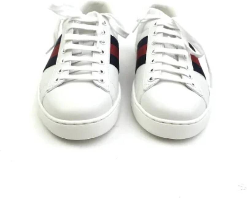 Gucci Vintage Pre-owned Leather sneakers White Heren