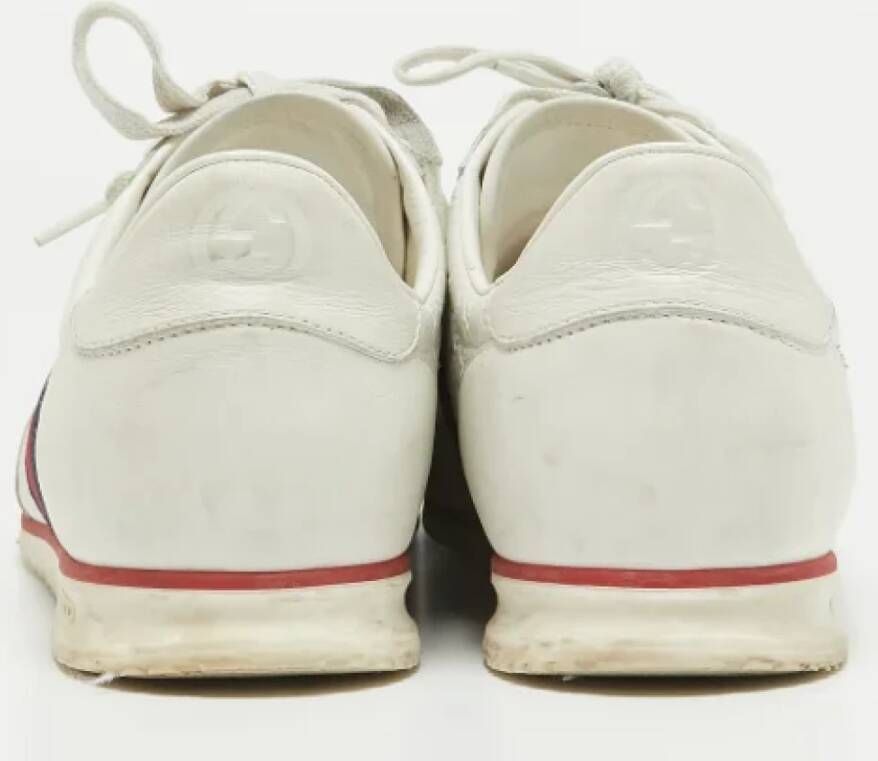 Gucci Vintage Pre-owned Leather sneakers White Heren