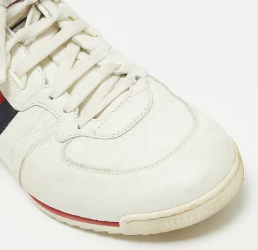 Gucci Vintage Pre-owned Leather sneakers White Heren