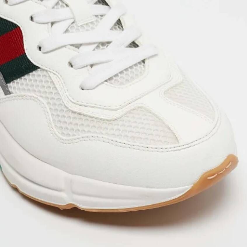 Gucci Vintage Pre-owned Leather sneakers White Heren