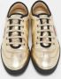 Gucci Vintage Pre-owned Leather sneakers Yellow Dames - Thumbnail 3