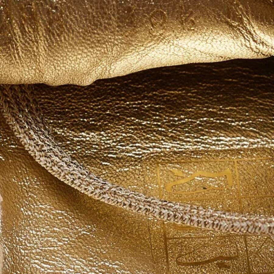 Gucci Vintage Pre-owned Leather sneakers Yellow Dames