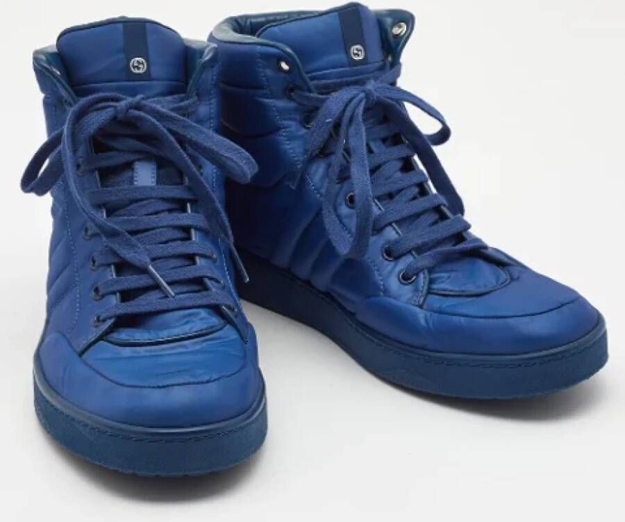 Gucci Vintage Pre-owned Nylon sneakers Blue Dames