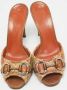 Gucci Vintage Pre-owned Raffia sandals Brown Dames - Thumbnail 3