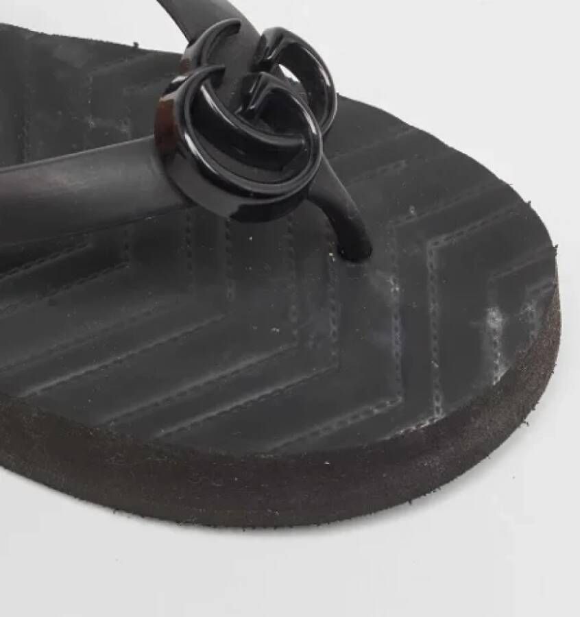 Gucci Vintage Pre-owned Rubber flats Black Dames