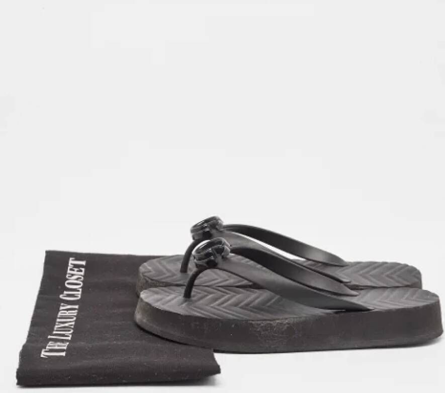 Gucci Vintage Pre-owned Rubber flats Black Dames