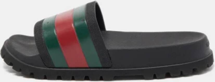 Gucci Vintage Pre-owned Rubber sandals Black Dames