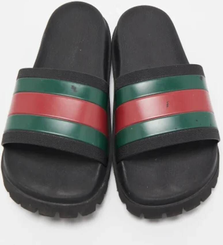 Gucci Vintage Pre-owned Rubber sandals Black Dames