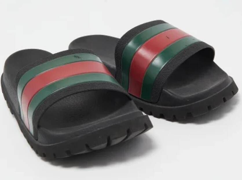 Gucci Vintage Pre-owned Rubber sandals Black Dames