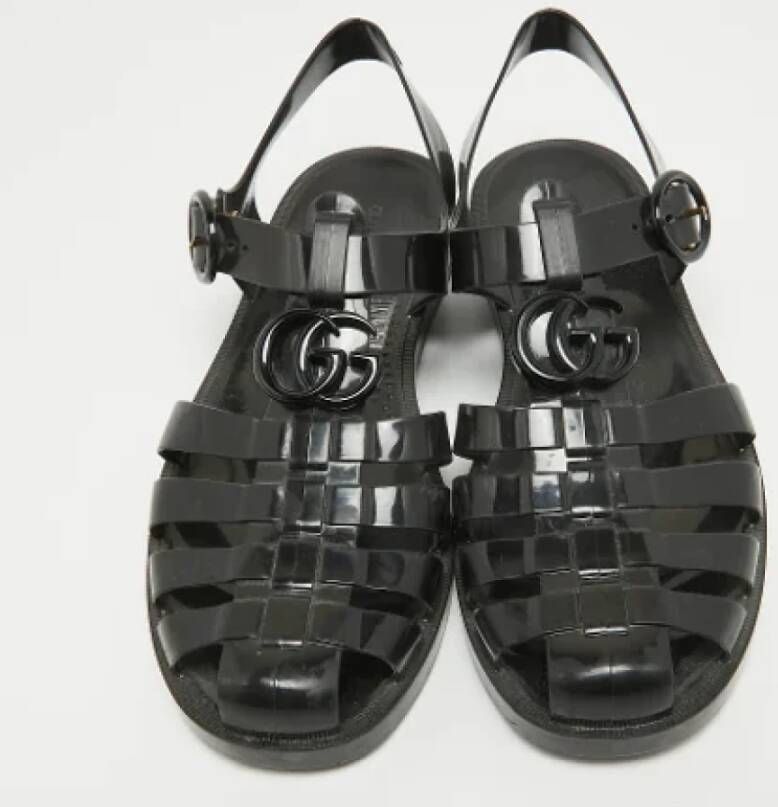 Gucci Vintage Pre-owned Rubber sandals Black Dames