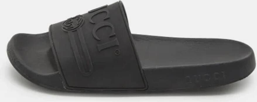 Gucci Vintage Pre-owned Rubber sandals Black Dames
