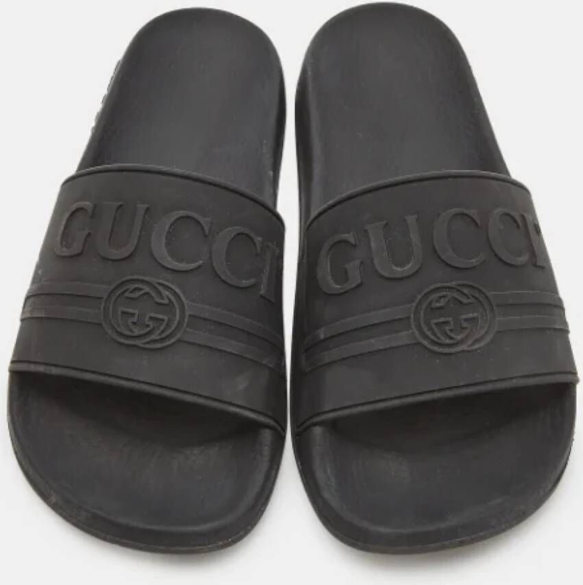 Gucci Vintage Pre-owned Rubber sandals Black Dames