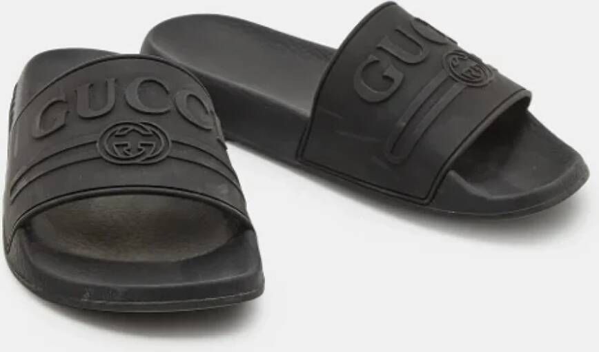 Gucci Vintage Pre-owned Rubber sandals Black Dames