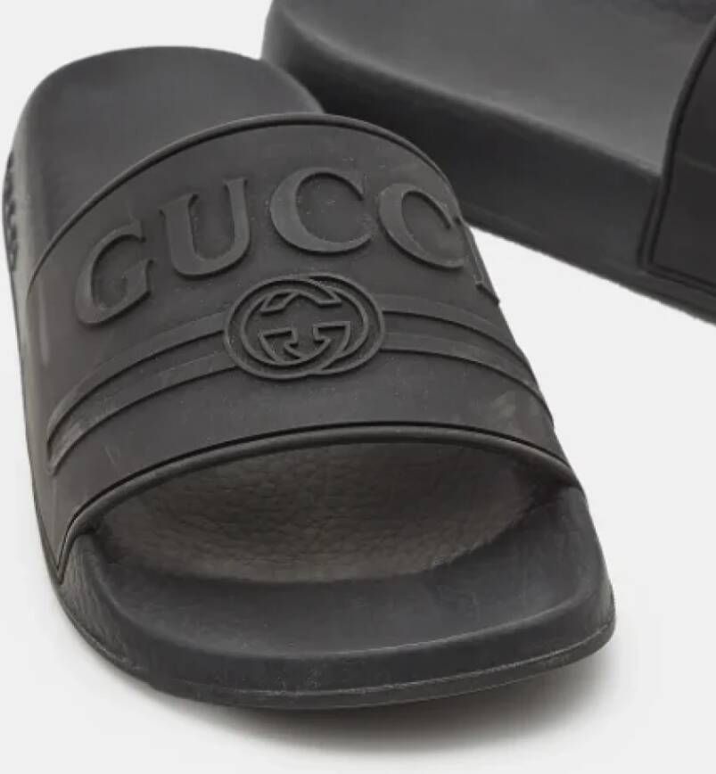 Gucci Vintage Pre-owned Rubber sandals Black Dames