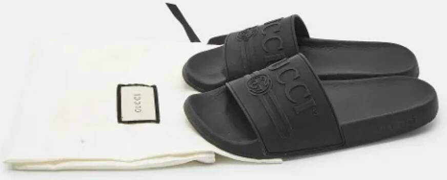 Gucci Vintage Pre-owned Rubber sandals Black Dames
