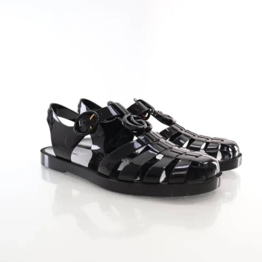 Gucci Vintage Pre-owned Rubber sandals Black Dames