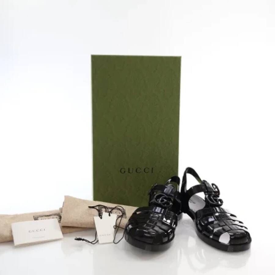 Gucci Vintage Pre-owned Rubber sandals Black Dames