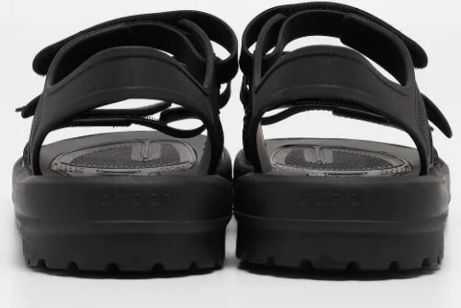 Gucci Vintage Pre-owned Rubber sandals Black Heren