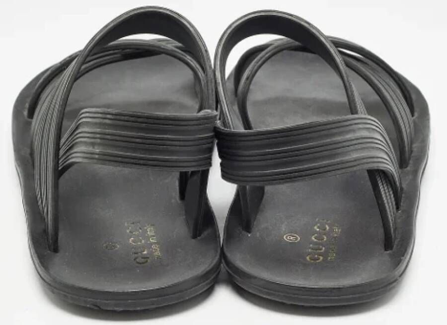 Gucci Vintage Pre-owned Rubber sandals Black Heren