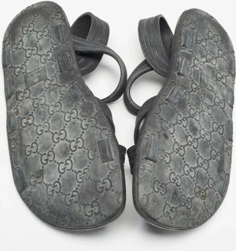Gucci Vintage Pre-owned Rubber sandals Black Heren