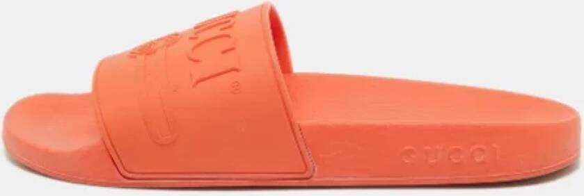 Gucci Vintage Pre-owned Rubber sandals Orange Dames