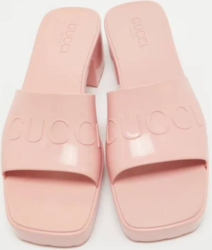 Gucci Vintage Pre-owned Rubber sandals Pink Dames