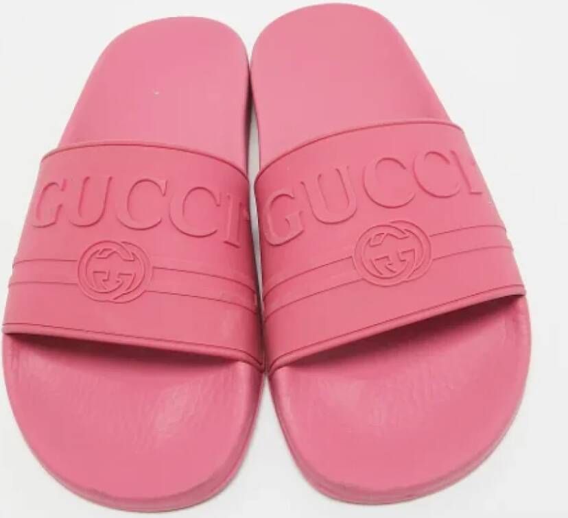 Gucci Vintage Pre-owned Rubber sandals Pink Dames