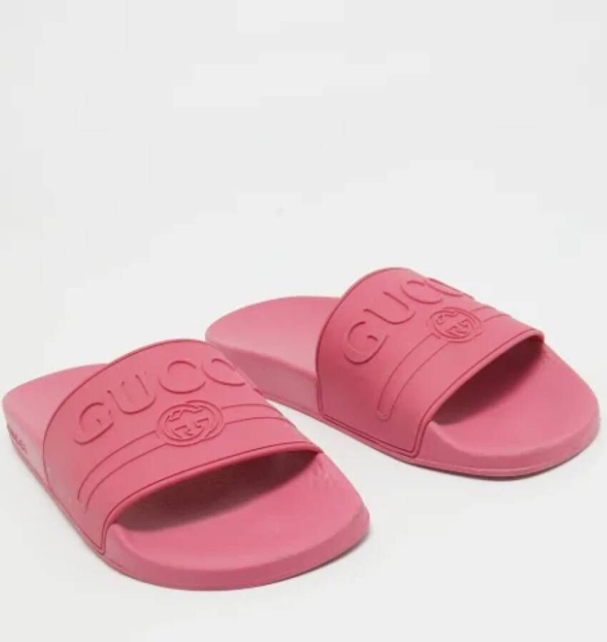 Gucci Vintage Pre-owned Rubber sandals Pink Dames